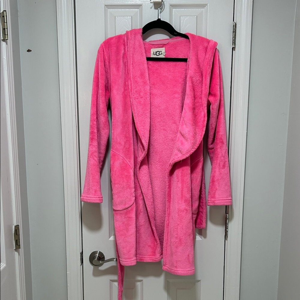 UGG Hot Pink Plush Hooded Jacket